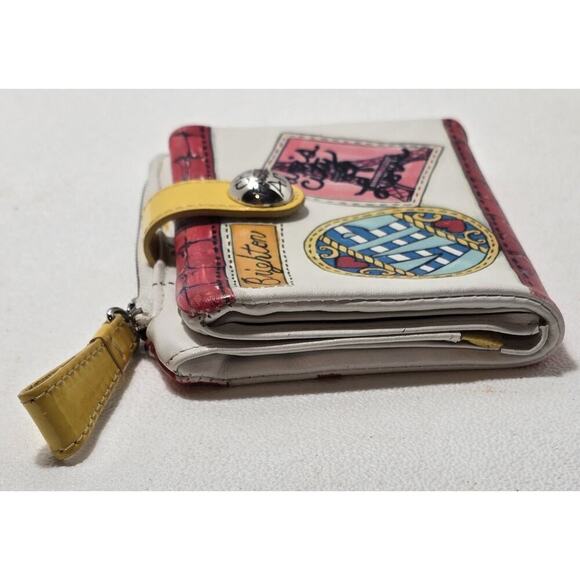 Brighton Fashionista Chic Fashion Art Paris Wallet Love Snap Closure Card Slots - Picture 6 of 13